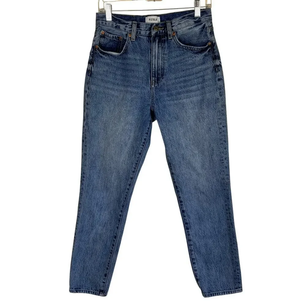 Pistola Sz 27 Keaton High Rise Slim Straight in Playday Wash 90s Ankle Casual - Picture 2 of 16